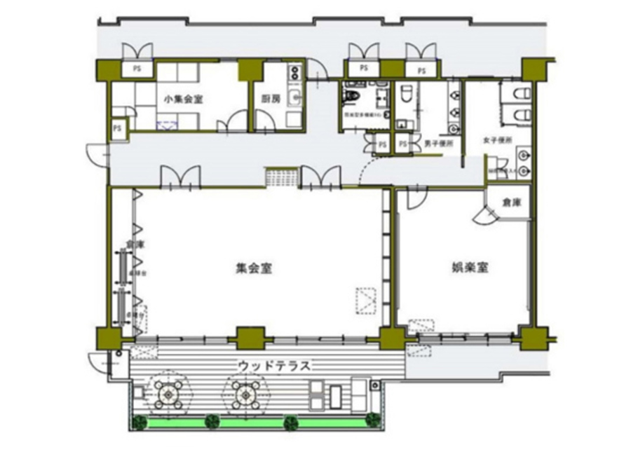 コミュニティスペース平面図
