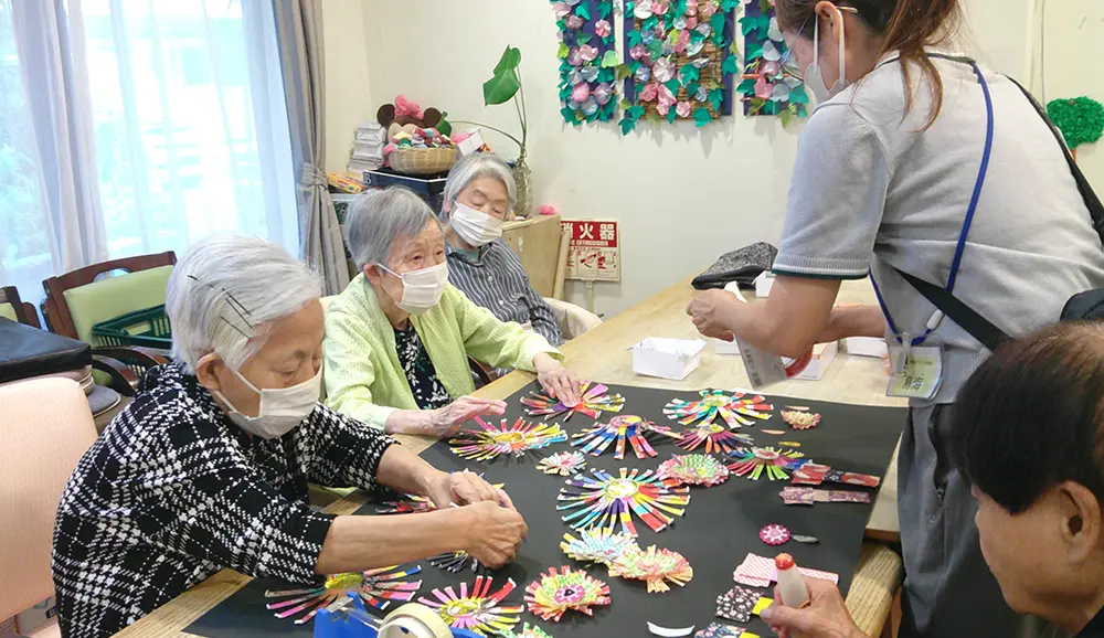 お部屋の装飾は皆さんの手作りです